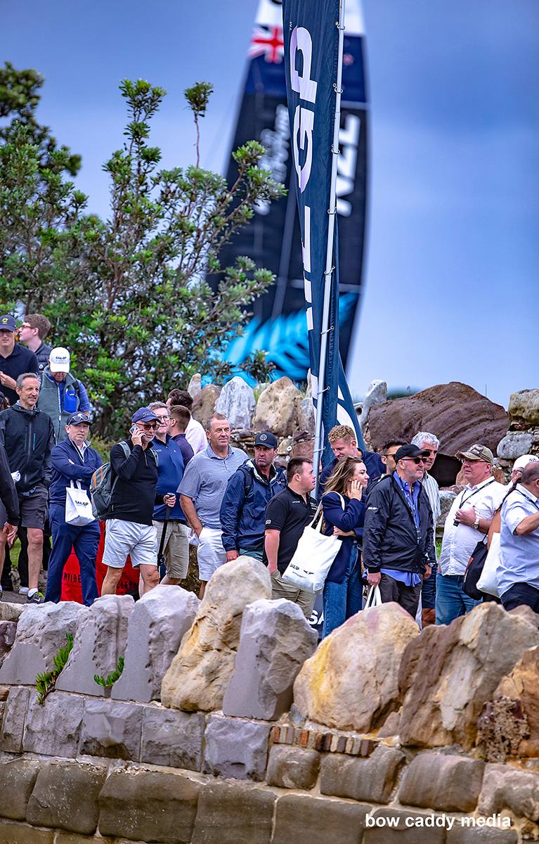 Genesis Island (Shark Island) makes for a spectacular viewing point - SailGP Sydney 2024 photo copyright Crosbie Lorimer taken at  and featuring the F50 class