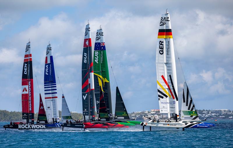 SailGP fleet in action during a practise session ahead of the Apex Group Bermuda Sail Grand Prix in Bermuda - May 3, 2024 - photo © Felix Diemer/SailGP