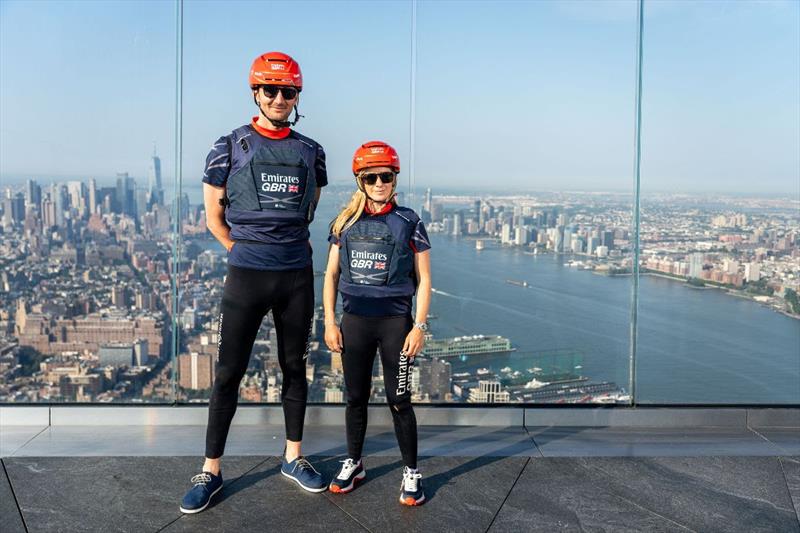Emirates Great Britain SailGP Team's Giles Scott and Hannah Mills in New York photo copyright Emirates Great Britain SailGP Team taken at  and featuring the F50 class