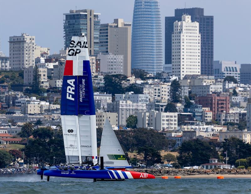 France SailGP - Race Day 1 - SailGP Season 4 Grand Final in San Francisco, USA. July 13, 2024 - photo © Jed Jacobsohn/SailGP