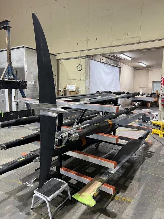 An early look at the low speed rudder elevators, testing this week but on the fleet in Geneva - photo © SailGP