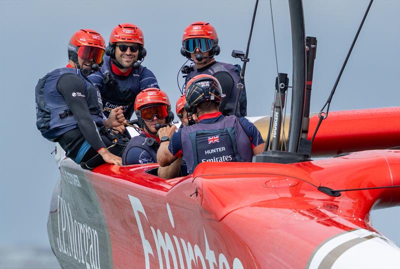 Mark Wright on-board the Emirates GBR SailGP Team F50 race boat as Sixth Sailor - photo © Felix Diemer for SailGP