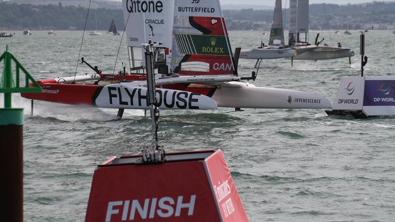 Canada come to the finish -  Day 1 - SailGP Portsmouth - July 19, 2025 - photo © Richard Gladwell/Sail-World.com/nz