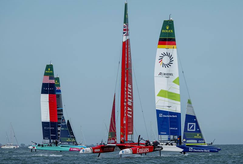 Race Day 1 of the Emirates Great Britain Sail Grand Prix in Portsmouth - photo © Ricardo Pinto for SailGP