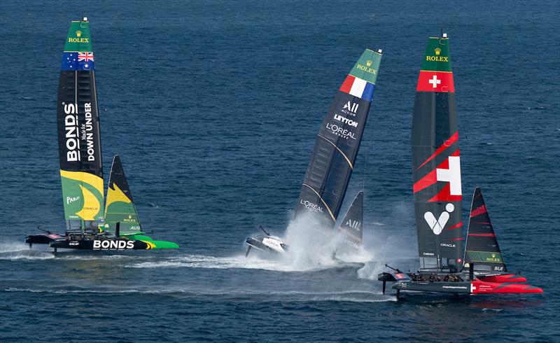 France SailGP Team helmed by Quentin Delapierre nosedive during a practice session ahead of the Germany Sail Grand Prix in Sassnitz, Germany. Friday 15 August - photo © Ricardo Pinto for SailGP
