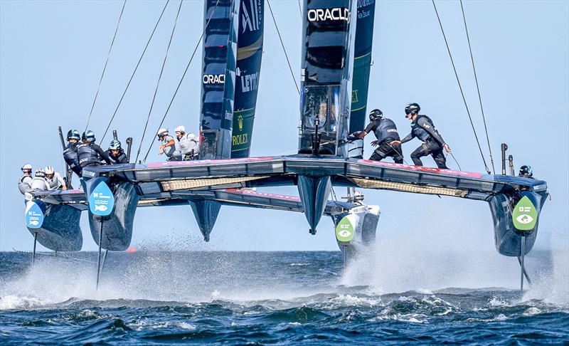 New Zealand chases France - Day 1 - Sail GP Germany - August 16, 2025 - photo © Jonathan Nackstrand/SailGP