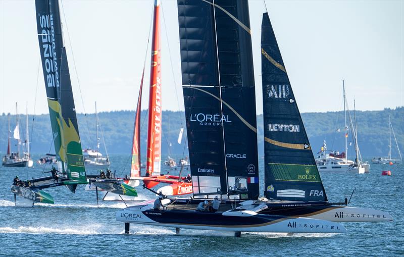 France SailGP Team helmed by Quentin Delapierre on Race Day 2 of the Germany Sail Grand Prix - photo © Andrew Baker for SailGP