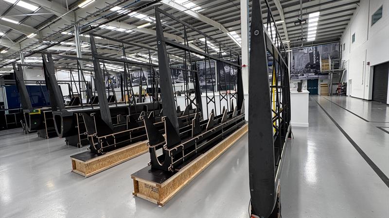 Wing sail sections under construction - SailGP Technologies - July 16, 2025 - photo © Richard Gladwell - Sail-World.com/nz