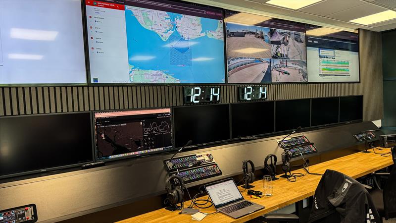 Part of the operations room at SailGP Technologies where on a race day four operators will watch three boats each. Between events the facilities are used by the design teams - photo © Richard Gladwell - Sail-World.com/nz