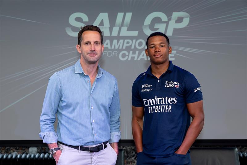 Ben Ainslie and Kai Hockley, Emirates Great Britain SailGP Team photo copyright Katelyn Mulcahy for SailGP taken at  and featuring the F50 class