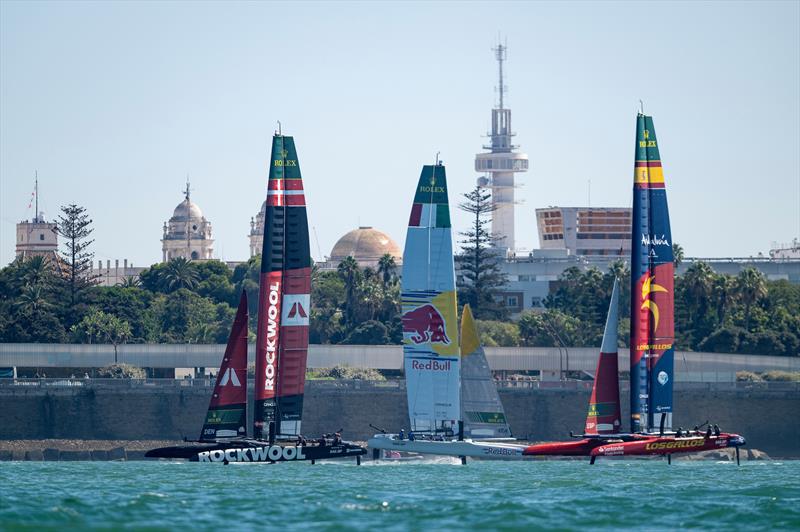 Denmark, Italy and Spain -  Practice Day -  DP World Spain Sail Grand Prix -  Cadiz, Spain - October 3, 2025 - photo © Ricardo Pinto/SailGP