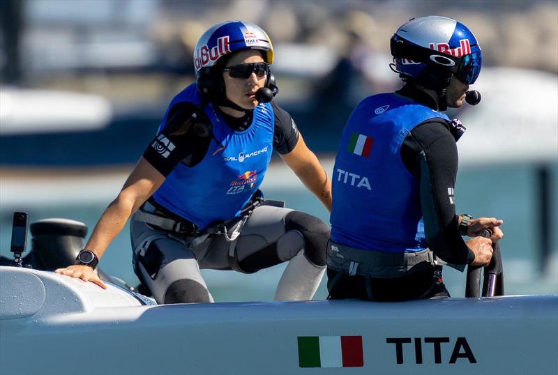 Maelle  Frascari, Ruggero Tita - Italy -  Practice Day -  DP World Spain Sail Grand Prix -  Cadiz, Spain - October 3, 2025 - photo © Felix Diemer/SailGP