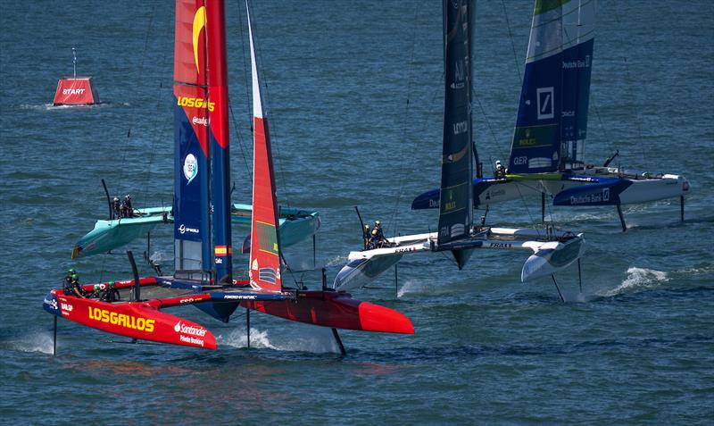 BONDS Flying Roos SailGP Team on board the Spain SailGP Team F50 catamaran ahead of France SailGP Team, USA SailGP Team and Germany SailGP Team presented by Deutsche Bank during a practice session ahead of the DP World Spain Sail Grand Prix - photo © Jason Ludlow for SailGP