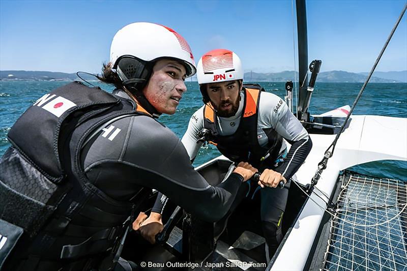 Tim on SailGP with 49er skipper Leo - photo © Beau Outteridge