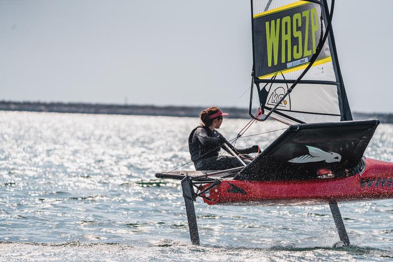 Working with Athena Pathway, Emirates GBR hosted foiling training sessions in Weymouth for 110 young people, with 81 participants being female photo copyright Cameron Gregory taken at  and featuring the F50 class