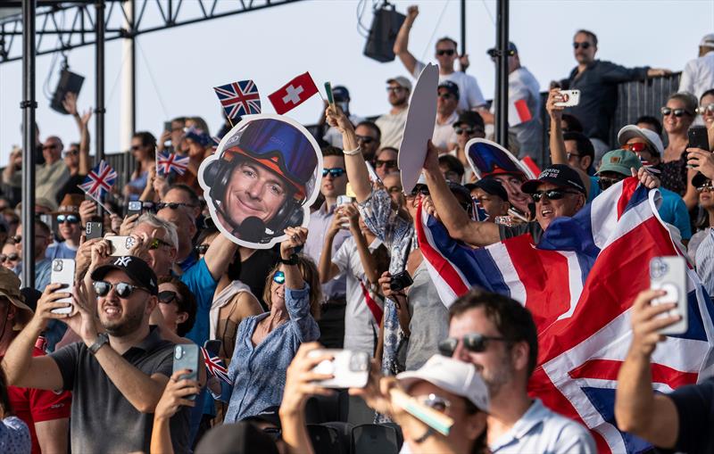Emirates Great Britain SailGP Team fans celebrate -  Race Day 2 of the Mubadala Abu Dhabi Sail Grand Prix Season Grand Final - November 30, 2025 - photo © Andrew Baker/SailGP
