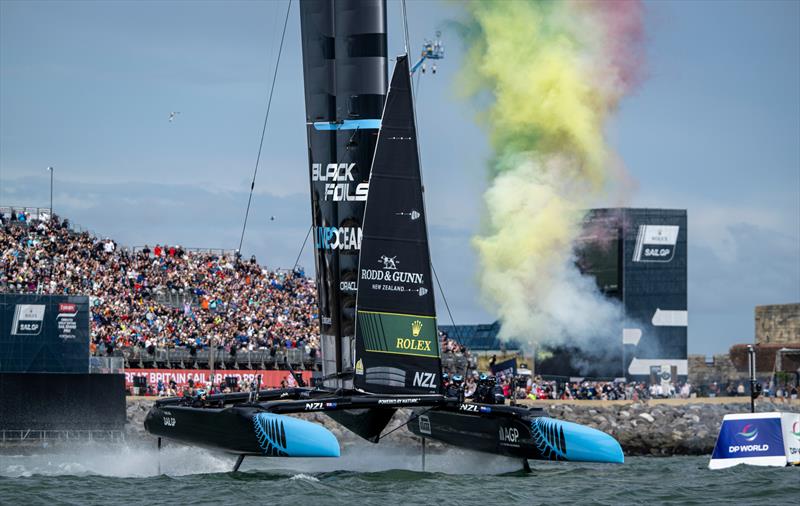 Black Foils - New Zealand - SailGP - July 2025 - Portsmouth UK photo copyright Ricardo Pinto/SailGP taken at Royal New Zealand Yacht Squadron and featuring the F50 class
