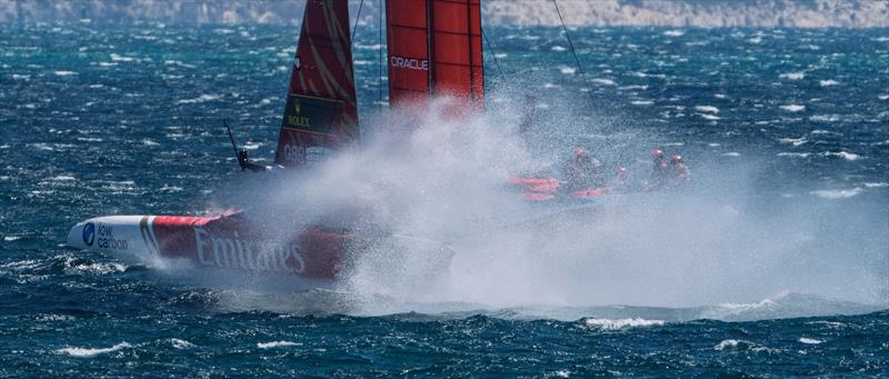 Germany SailGP Team and Switzerland SailGP Team practice in windy conditions ahead of the opening event of the SailGP Season. January 13, 2026 photo copyright Andrew Baker/SailGP taken at Fremantle Sailing Club and featuring the F50 class