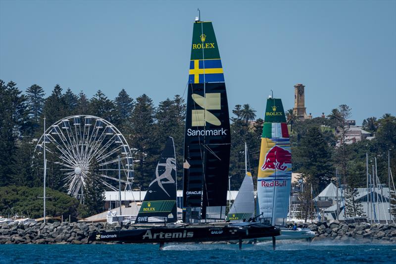 Sweden and Italy - Oracle Perth Sail Grand Prix  Rolex SailGP Championship Event 1 Season 6 - January 14, 2026 photo copyright Jason Ludlow/SailGP taken at Fremantle Sailing Club and featuring the F50 class