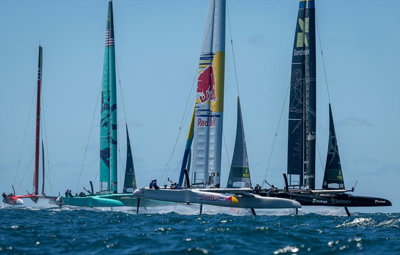 Italy leads Sweden - Oracle Perth Sail Grand Prix - Event 1, Day 1, Season 6 - January 17, 2026 - photo © Samo Vidic/SailGP