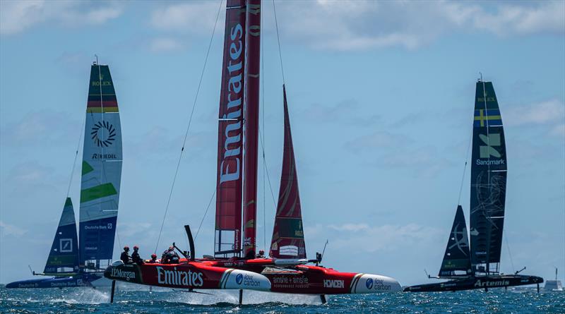 Emirates Great Britain SailGP Team helmed by Dylan Fletcher - Oracle Perth Sail Grand Prix day 1 - photo © Samo Vidic for SailGP