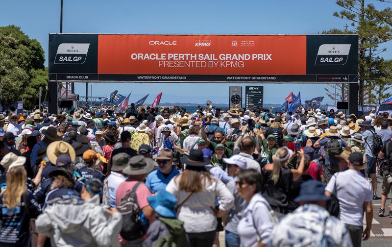 SailGP fans arrive at the SailGP Race Stadium ahead of the action on Race Day 1  Oracle Perth Sail Grand Prix - January 17, 2026 - Fremantle - photo © Travis Hayto/SailGP