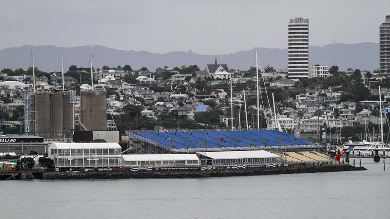 The expanded grandstand, VIP lounge areas and media centre for the ITM NZ SailGP Auickland - photo © Richard Gladwell - Sail-World.com/nz