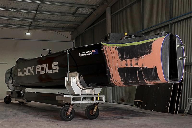 Black Foils' F50 ready fro transportation from C-Tech to the SailGP Tech Base in Auckland - February 10, 2026 - photo © SailGP