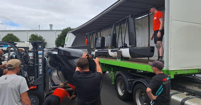 KS Automobiles (FRA)  wingsail arrives at Southern Spars - February 18, 2026 - photo © Southern Spars