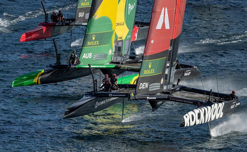 Rockwool Denmark leads Bonds Flying Roos (AUS) - Day 1 KPMG Australia SailGP Sydney, Australia - February 28, 2026 - photo © Felix Diemer/SailGP
