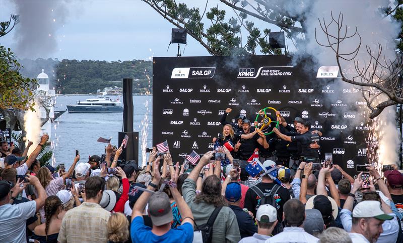 USA SailGP Team - Day 2 KPMG Australia SailGP Sydney, Australia - March 1, 2026 photo copyright Travis Hayto/SailGP taken at Royal Sydney Yacht Squadron and featuring the F50 class