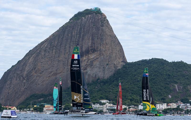 Race Day 1 of the ENEL Rio Sail Grand Prix - Rio de Janeiro, Brazil. Day 1 -  11 April . Rolex SailGP Championship Event 4 Season 6  photo copyright Jason Ludlow/SailGP taken at Iate Clube do Rio de Janeiro and featuring the F50 class