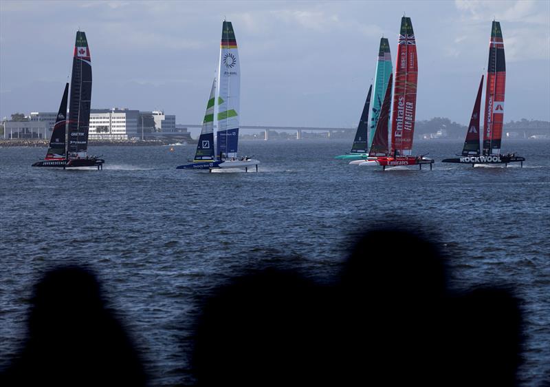 The SailGP fleet in action on Race Day 2 of the ENEL Rio Sail Grand Prix - photo © Katelyn Mulcahy for SailGP