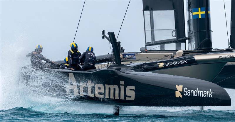 Artemis SailGP Team driven by Nathan Outteridge, in action ahead of the Apex Group Bermuda Sail Grand Prix - photo © Simon Bruty for SailGP