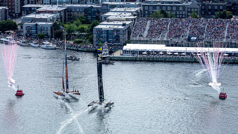 Los Gallos snatch a Finals win from Artemis Racing - Race Day 2 - Canada Sail Grand Prix in Halifax - June 22, 2026, photo copyright Jonathan Nackstrand/SailGP taken at Halifax Sailing Club and featuring the F50 class
