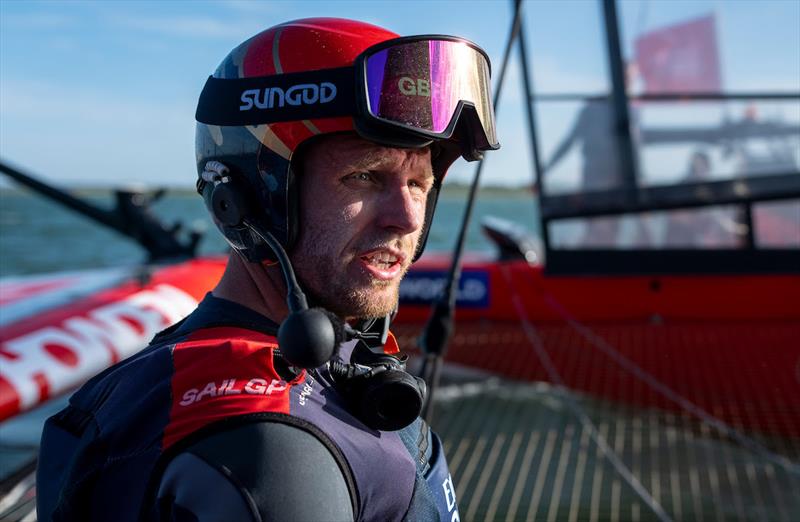 Emirates GBR Flight Controller Luke Parkinson secured a 100% flight time in the third race - Race Day 1 of the Emirates Great Britain Sail Grand Prix in Portsmouth, United Kingdom - photo © Jon Buckle for SailGP