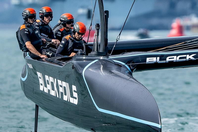 Black Foils - lead after Day 1  - Emirates Great Britain SailGP  - Portsmouth, United Kingdom - July  25, 2026 - photo © Ricardo Pinto/SailGP