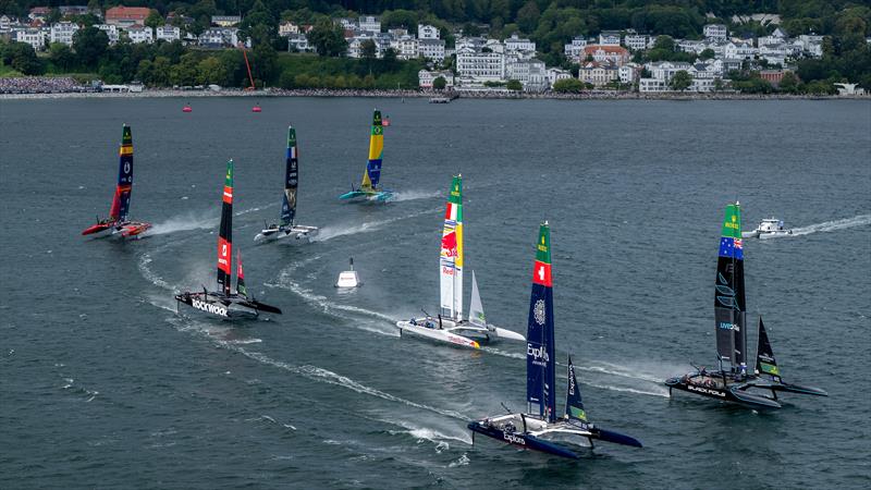 Group A  round Mark 1 - Day 1 - Rockwool Germany Sail Grand Prix - Sassnitz - August 22, 2026 - photo © Ricardo Pinto/SailGP