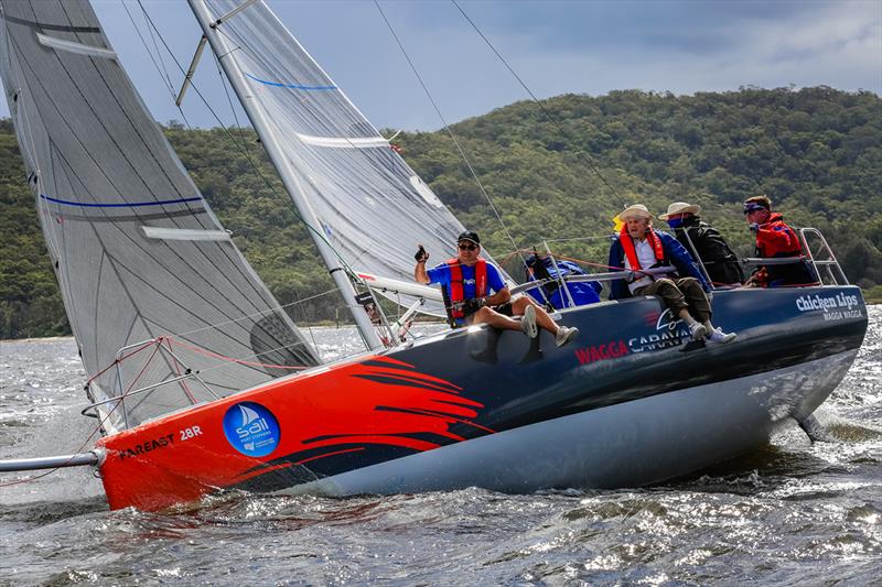 Chicken Lips FE28R at Sail Port Stephens 2017 photo copyright Salty Dingo taken at Corlette Point Sailing Club and featuring the FarEast 28 class
