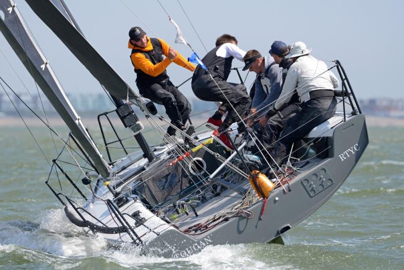 Action on board Glyn Locke's Farr 280 Toucan competing in the HP30 class photo copyright Rick Tomlinson / www.rick-tomlinson.com taken at Royal Ocean Racing Club and featuring the Farr 280 class