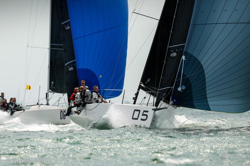 Jerry Hill's Farr 280 Moral Compass during the Champagne Charlie Platinum Jubilee Regatta photo copyright Paul Wyeth / RSrnYC taken at Royal Southern Yacht Club and featuring the Farr 280 class