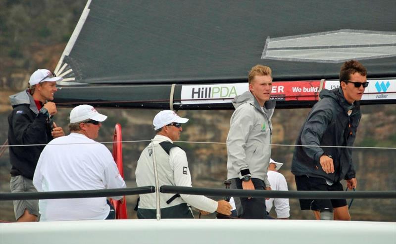 Forty - Will Ryan (left), Sam Hill, Bobby Wilmot, Finn Alexander photo copyright Jen Hughes taken at Middle Harbour Yacht Club and featuring the Farr 40 class