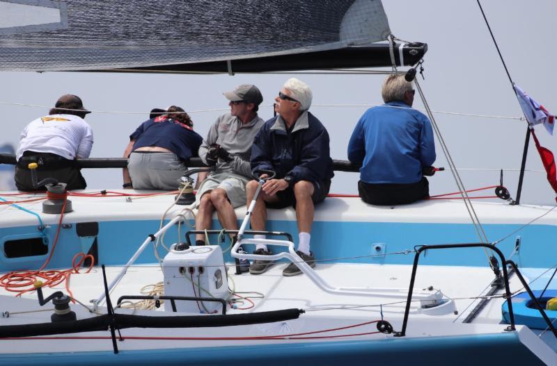 Skipper Bill Durant maintains a light touch on the tiller of Viva La Vida while keeping a close eye on the sails during Day 1 of the Farr 40 North Americans photo copyright Farr 40 Class / Joy Sailing taken at Long Beach Yacht Club and featuring the Farr 40 class