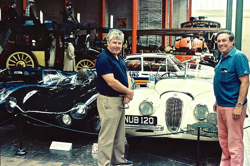 Mike Clark with his good friend Peter Cornes at the magnificent Montagu Motor Museum Beaulieu - now The National Motor Museum set in the heart of the New Forest Hampshire UK photo copyright Peter Montgomery taken at Royal New Zealand Yacht Squadron and featuring the Farr 40 class