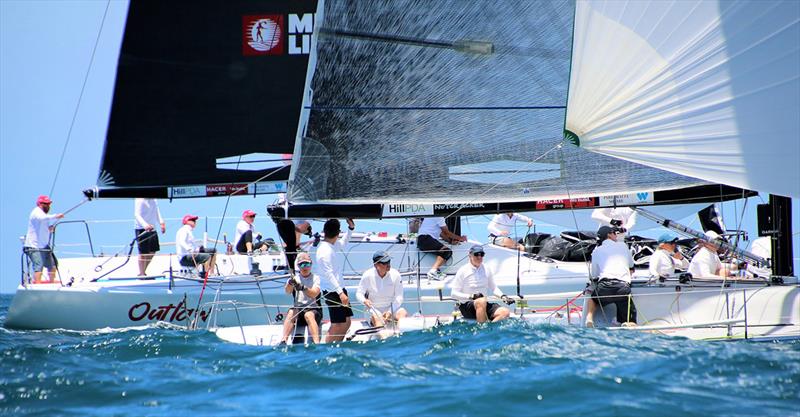 Outlaw and Nutcracker going head-to-head - Farr 40 Australian Open Series National Championship photo copyright Jennie Hughes taken at Royal Sydney Yacht Squadron and featuring the Farr 40 class