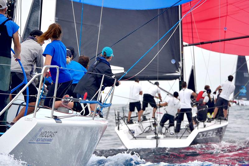 Good Form chasing Double Black - 2019 Farr 40 Australian Open Series National Championship photo copyright Tilly Lock taken at Royal Sydney Yacht Squadron and featuring the Farr 40 class