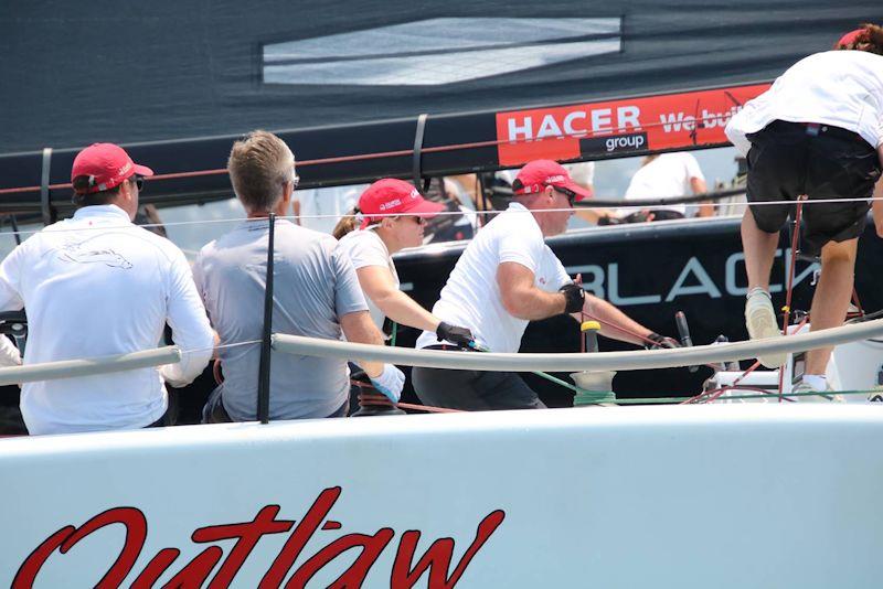 Tom and Alan Quick's Outlaw takes second place in the 2019 Farr 40 One Design Trophy photo copyright Jennie Hughes taken at Royal Prince Alfred Yacht Club and featuring the Farr 40 class