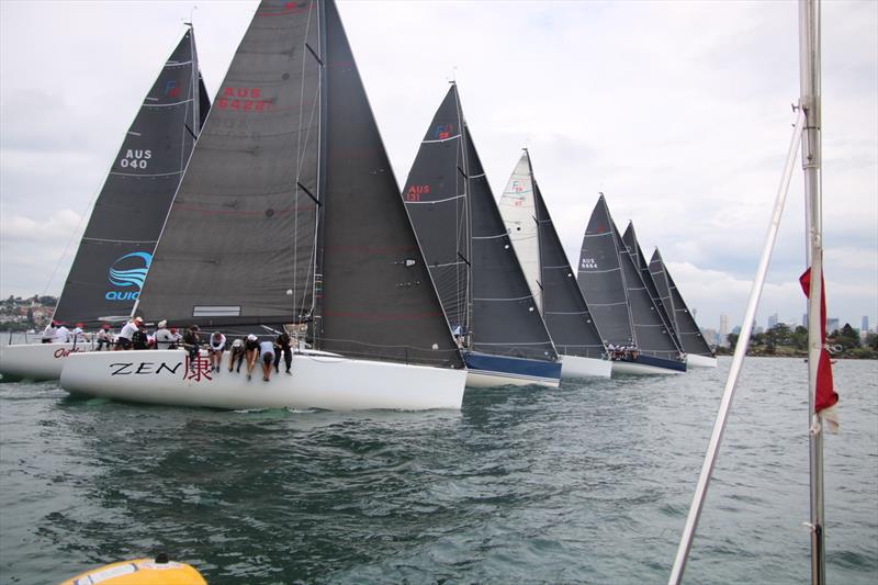 Start line action - 2021 Farr 40 National Championship  photo copyright Simone Hill taken at Cruising Yacht Club of Australia and featuring the Farr 40 class