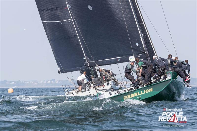 Competitive racing in the Fast 40 class at the International Paint Poole Regatta 2018 photo copyright Ian Roman / International Paint Poole Regatta taken at  and featuring the Fast 40 class