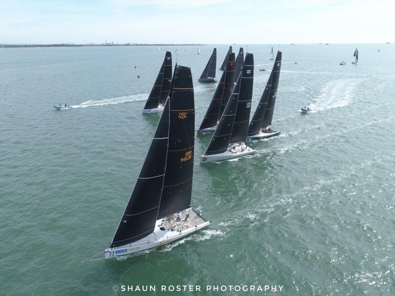 The Fast 40 fleet on day 1 of Lendy Cowes Week photo copyright Shaun Roster Photography taken at Cowes Combined Clubs and featuring the Fast 40 class